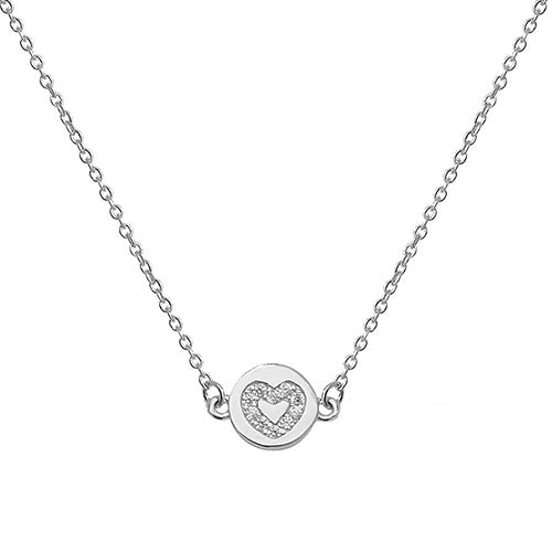 Sterling Silver CZ Pendant on Chain