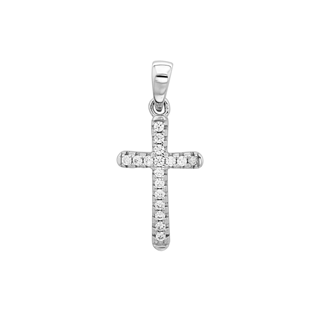 Sterling Silver CZ Cross