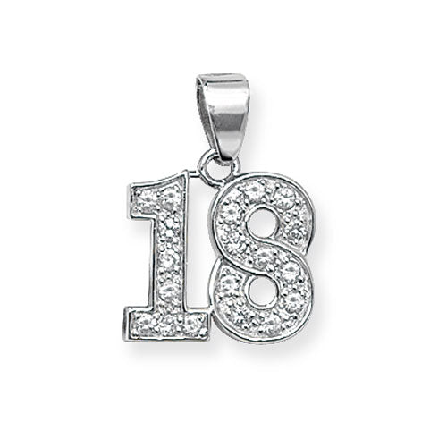 Sterling Silver 18th Birthday Pendant
