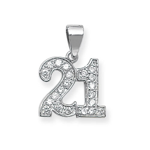Sterling Silver 21st Birthday Pendant