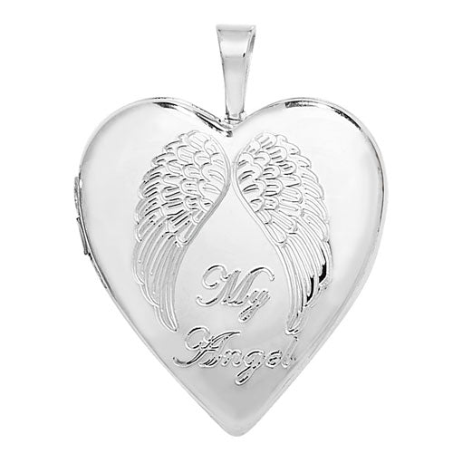 Sterling Silver Heart My Angel Locket