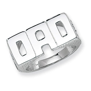 Sterling Silver Gents Dad Ring
