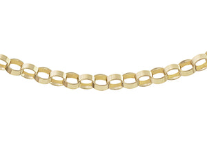 7.5 INCH 9CT GOLD 6MM FLAT PAPER CHAIN BRACELET