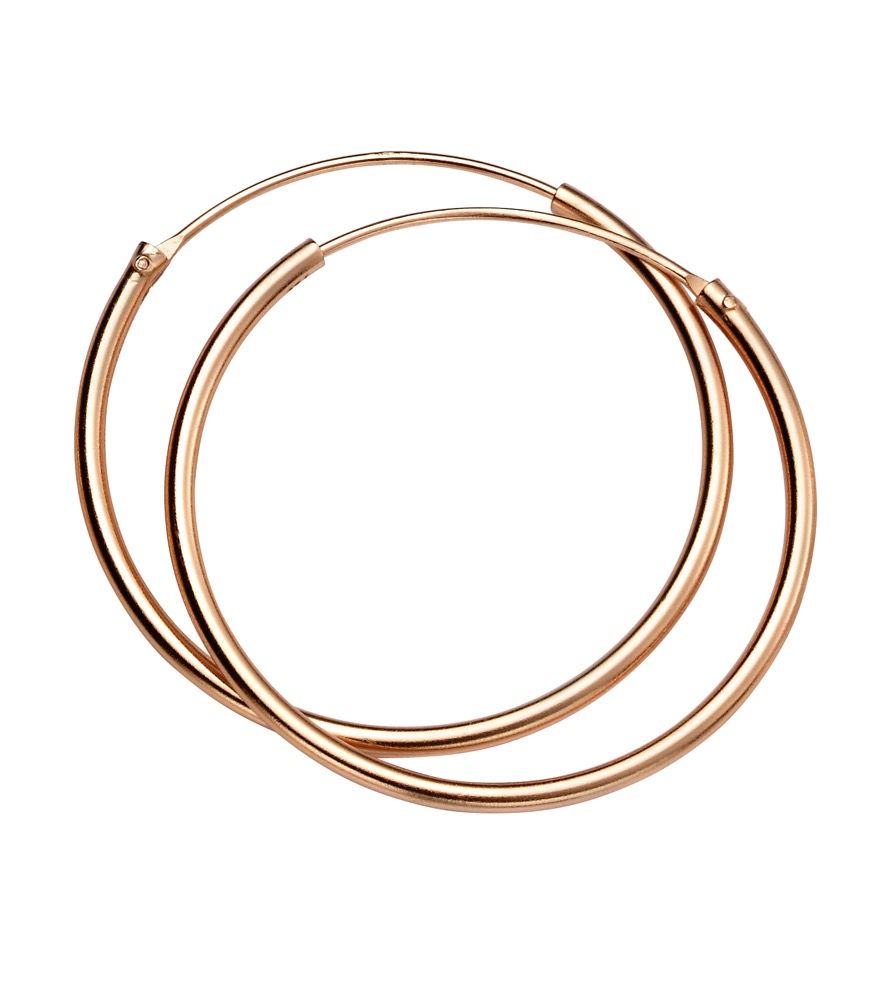 Silver Rose GP 30mm x 1.5mm Hoop