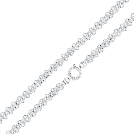 Silver Handmade 10mm Brick Chain