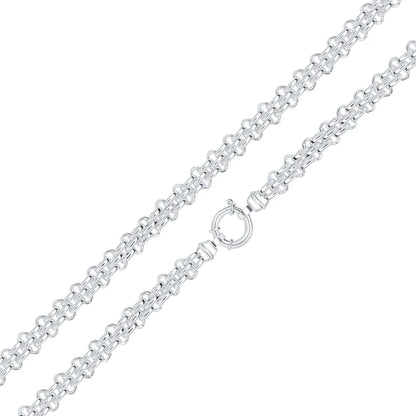 Silver Handmade 10mm Brick Chain