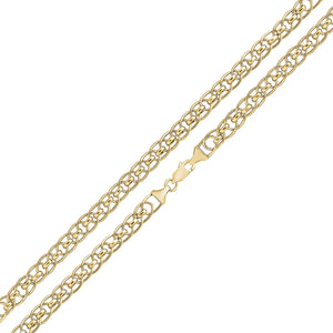 9CT Yellow Gold Handmade 6mm Oval Roller Chain