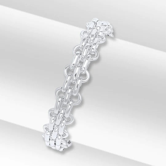 Silver Handmade 10mm Brick Chain