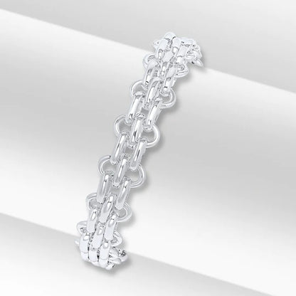 Silver Handmade 10mm Brick Chain