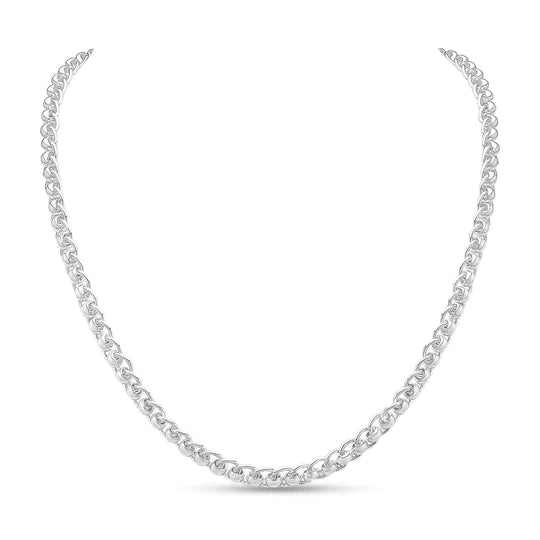 Silver Handmade 6.7mm Rollerball Chain