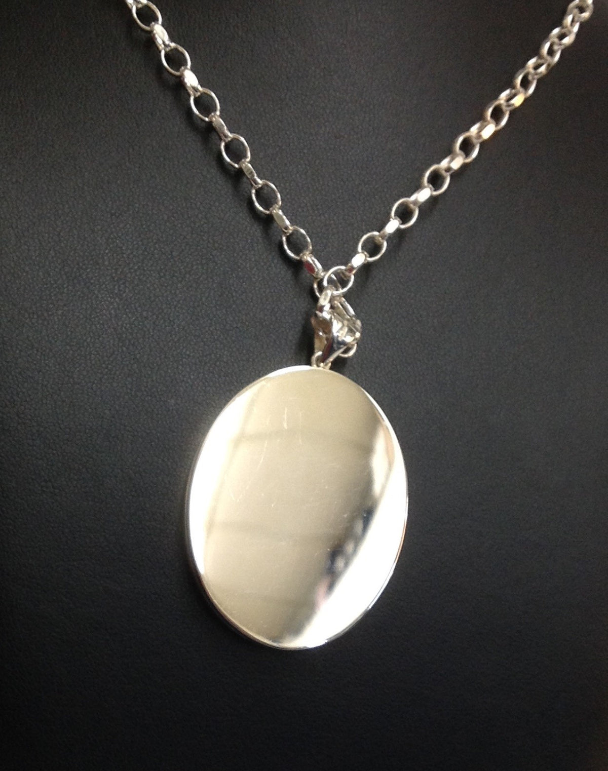 Sterling Silver Hand Engraved Large Locket