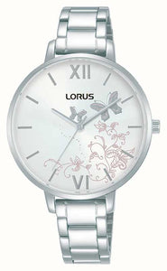 Lorus Ladies | White Sunray Dial | Stainless Steel Bracelet