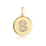9ct Yellow Gold Diamond Initial Pendant