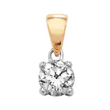 18ct Gold Single Stone Diamond Pendant