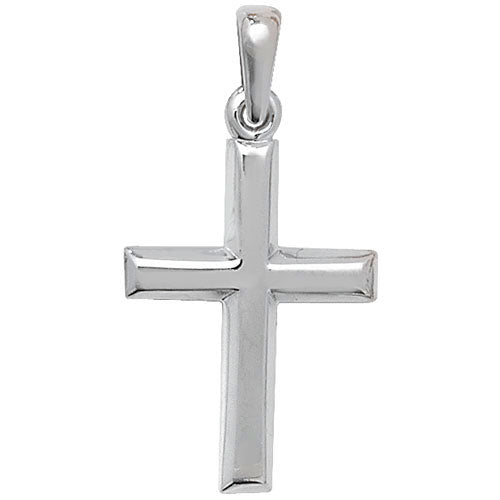 9ct White Gold Cross