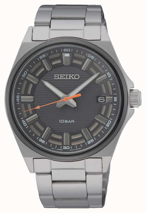 Seiko Gent's Grey Dial Stainless Steel Bracelet Watch