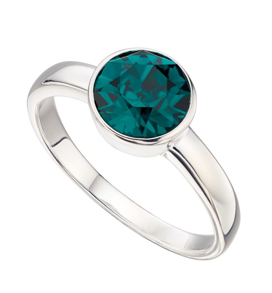 Silver May Birthstone Ring