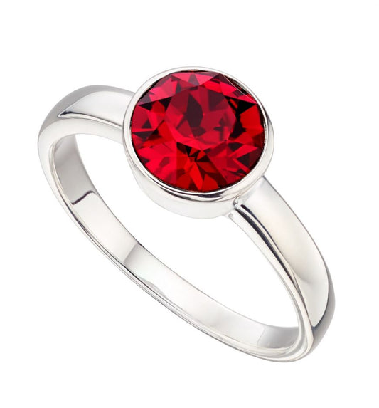Silver July Birthstone Ring