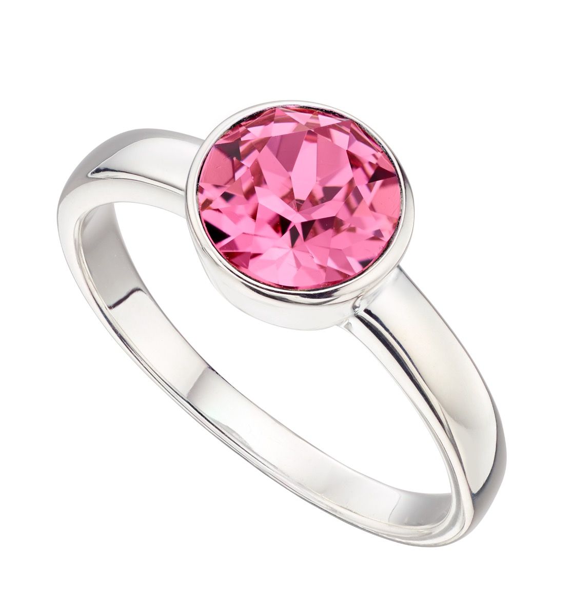 Silver October Birthstone Ring
