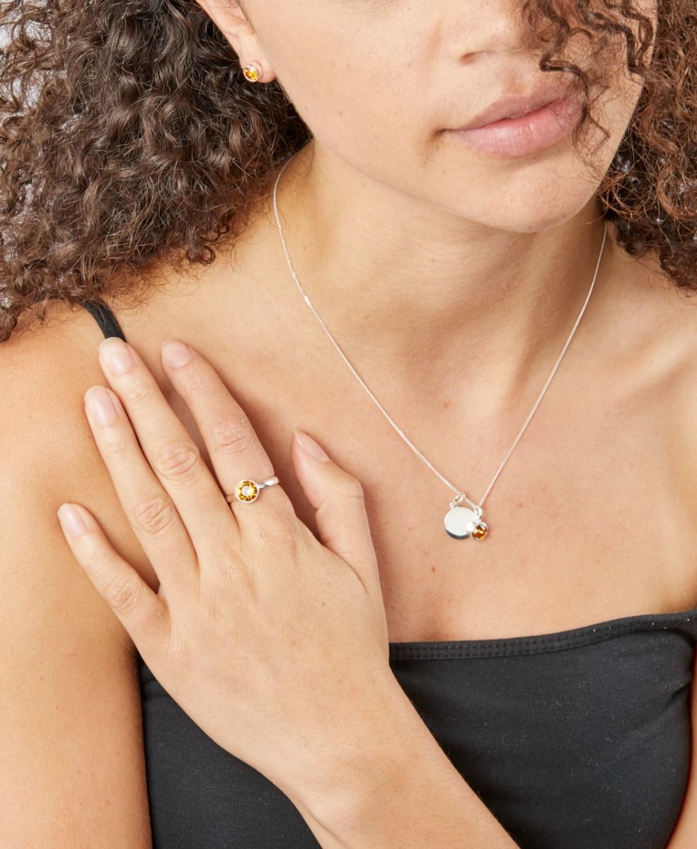 Silver November Birthstone Ring