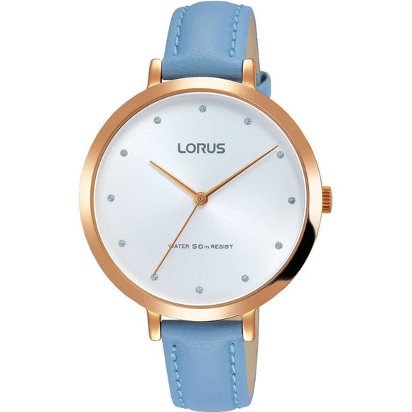 Lorus Ladies RGP Blue Strap Watch