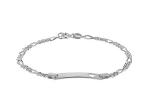 STERLING SILVER 7.5"  ID BRACELET WITH CUT OUT HEART