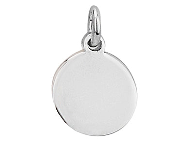 STERLING SILVER  SMALL ROUND DISC 6MM WITH EXTRA HEAVY JUMP RING