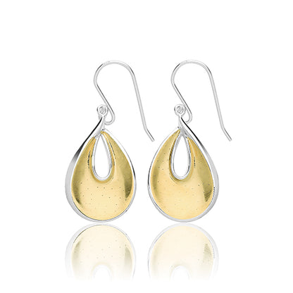 Sterling Silver & CZ Drop Earrings