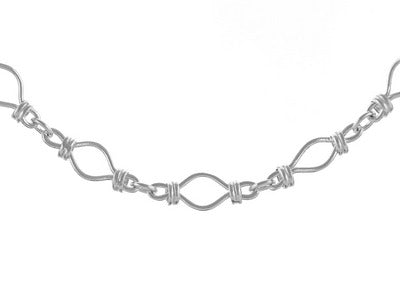 STERLING SILVER 7.8MM HANDMADE 18 INCH NECKLACE