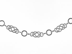 STERLING SILVER 7.4MM HANDMADE CELTIC BRACELET