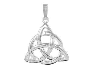 STERLING SILVER TRINITY KNOT PENDANT