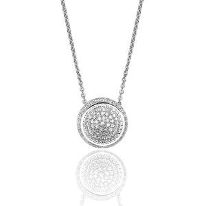 Sterling Silver Pave Set Pendant & Chain