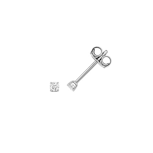 18ct White Gold Diamond 4 Claw Stud Earrings