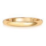 9ct Yellow Gold 2mm D Shaped Wedding Ring