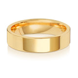 9ct Yellow Gold 5mm Flat Court Wedding Ring