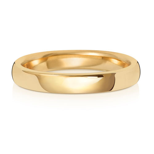 9ct Yellow Gold 3mm Court Wedding Ring