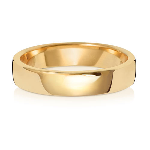 9ct Yellow Gold 4mm Court Wedding Ring