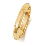 9ct Yellow Gold 3mm Soft Court Bevelled Edge Wedding Ring