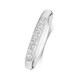 9ct White Gold Grain Set Diamond Wedding Ring
