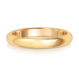 18ct Yellow Gold 3mm  D Shaped Wedding Ring
