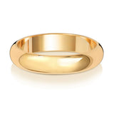 18ct Yellow Gold 4mm D Shaped Wedding Ring