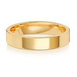 18ct Yellow Gold 4mm Flat Court Wedding Ring
